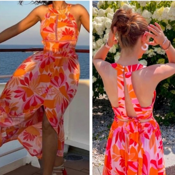 NWT Anthropologie Abel The Label ATL Boho Floral Maxi Dress Size XS - Picture 1 of 5